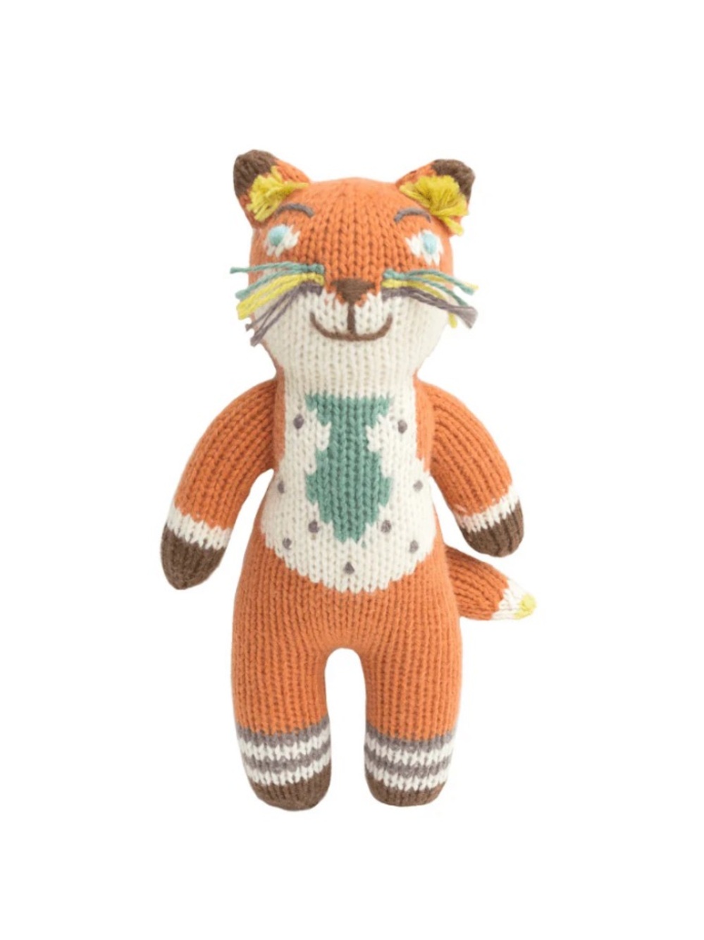 NIB Blabla Mini Sock the Fox Orange 12” 100% Cotton Stuffy Plush